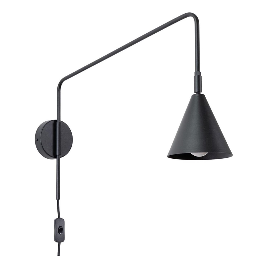 Aplique NOX 1xE14/10W/230V negro