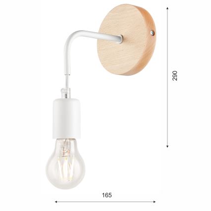 Aplique ORAZIO 1xE27/60W/230V haya