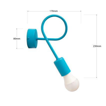 Aplique OXFORD 1xE27/15W/230V azul