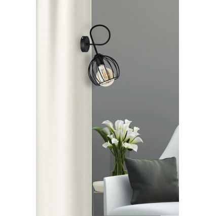 Aplique OXFORD 1xE27/15W/230V negro