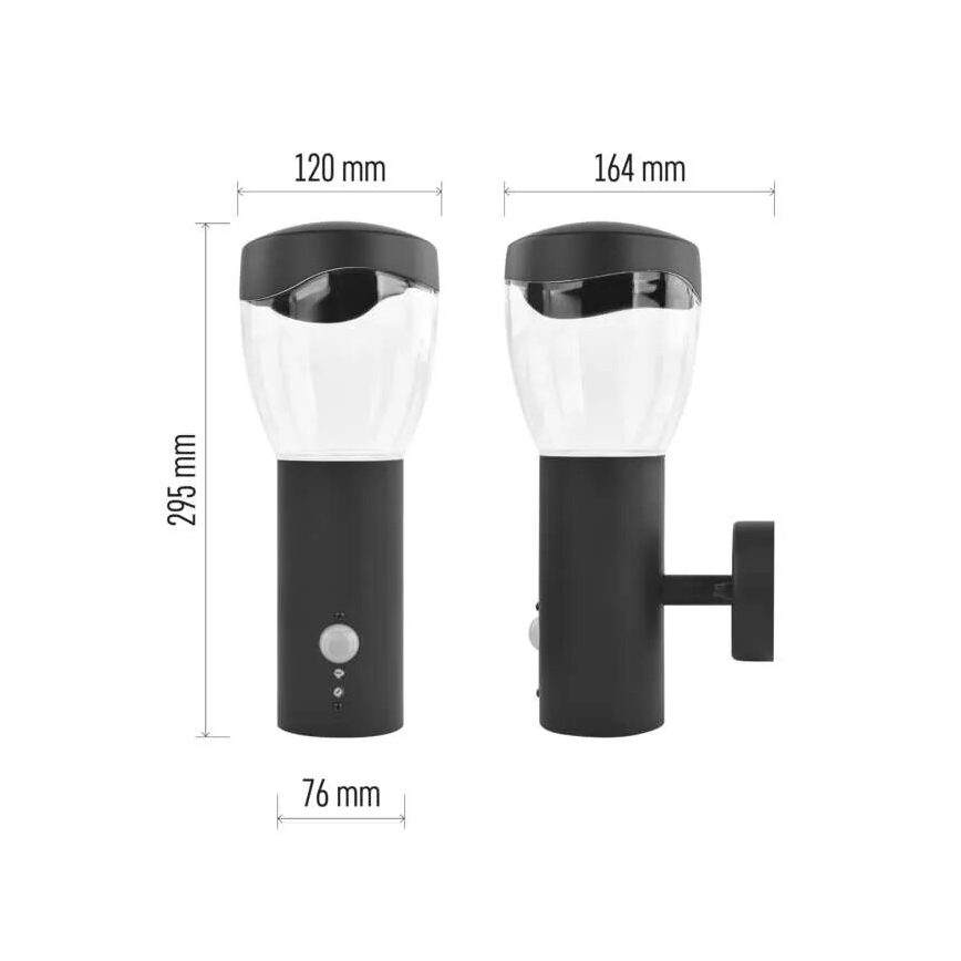 Aplique para exterior con sensor ARTEO 1xE27/15W/230V IP44