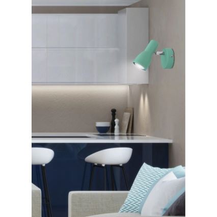 Aplique PICARDO 1xE14/40W/230V turquesa