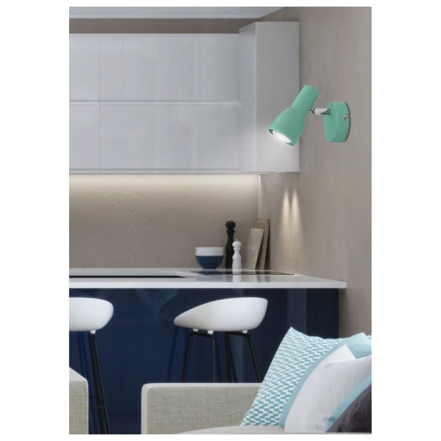 Aplique PICARDO 1xE14/40W/230V turquesa
