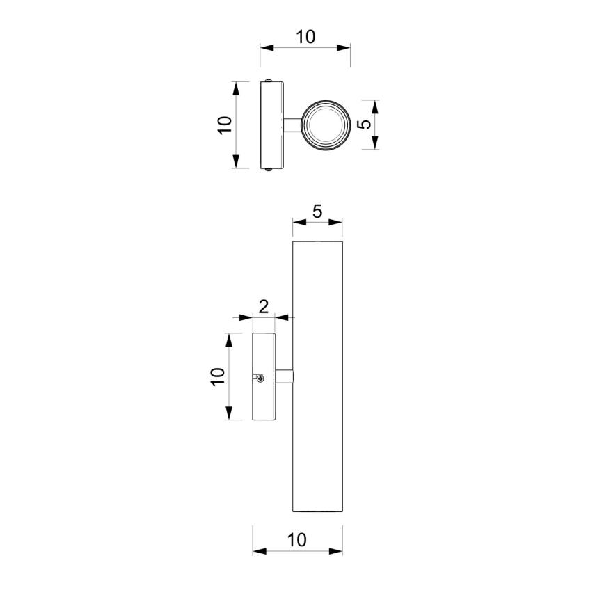 Aplique RAITO 2xGU10/8W/230V blanco