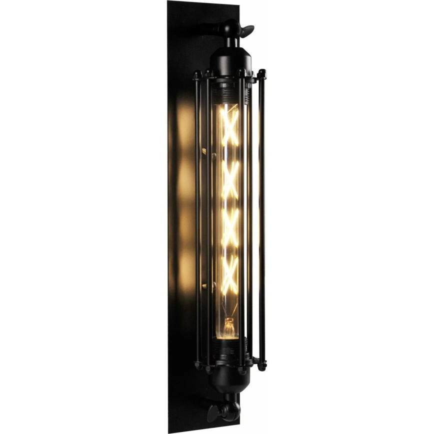 Aplique RETRO 1xE27/20W/230V negro