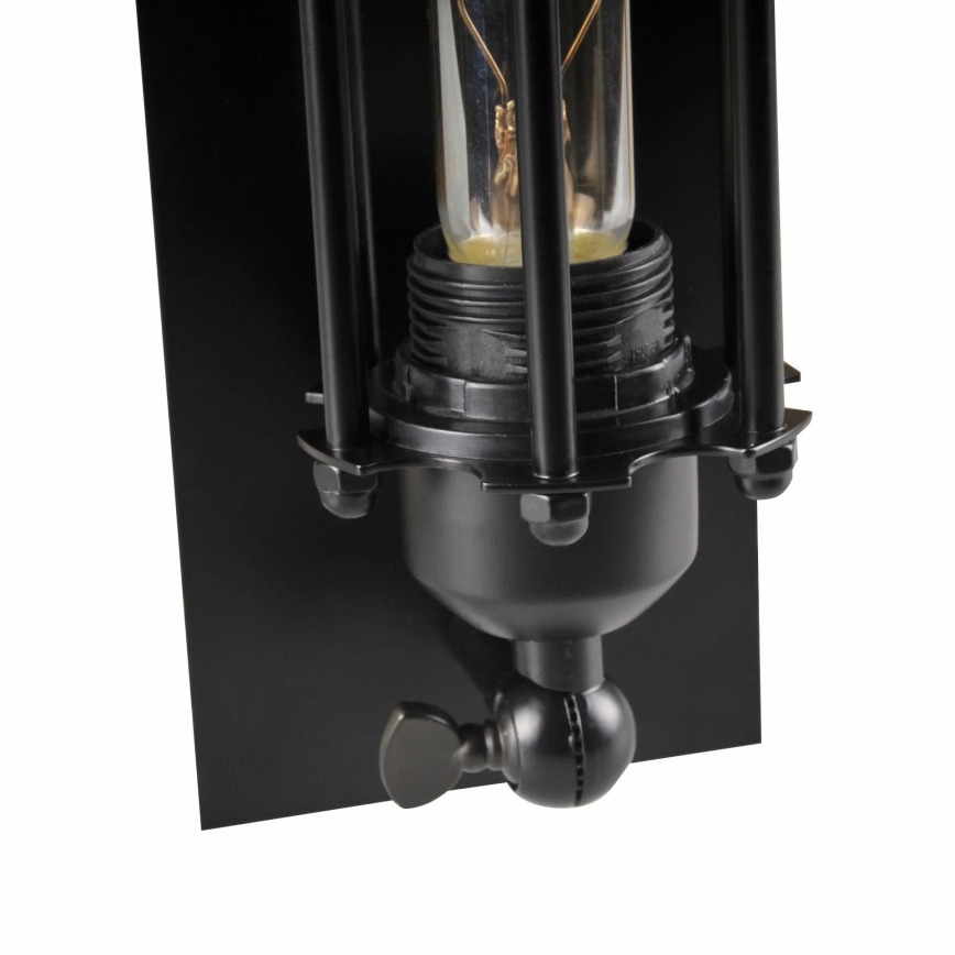 Aplique RETRO 1xE27/20W/230V negro