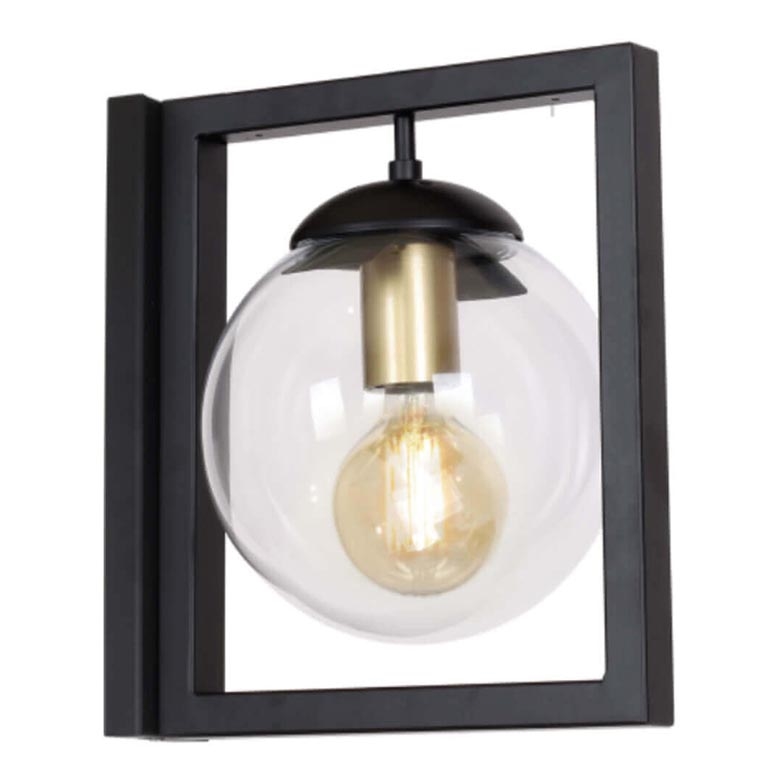 Aplique REY 1xE27/7W/230V negro