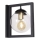 Aplique REY 1xE27/7W/230V negro