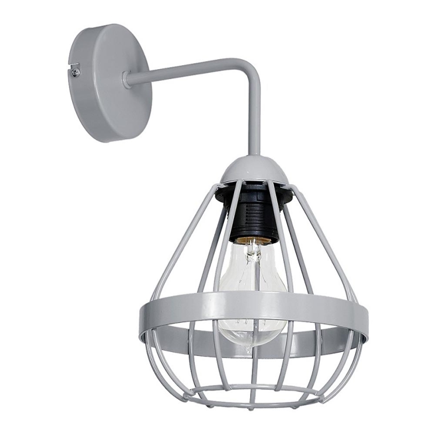 Aplique RING 1xE27/60W/230V gris