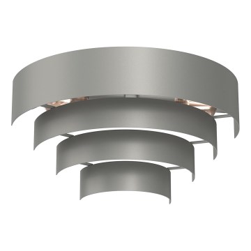 Aplique RINGS 2xE27/15W/230V gris