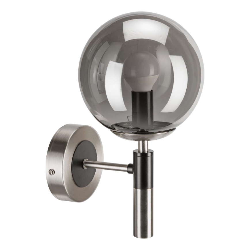 Aplique ROLLO 1xE14/5W/230V cromo mate/ahumado