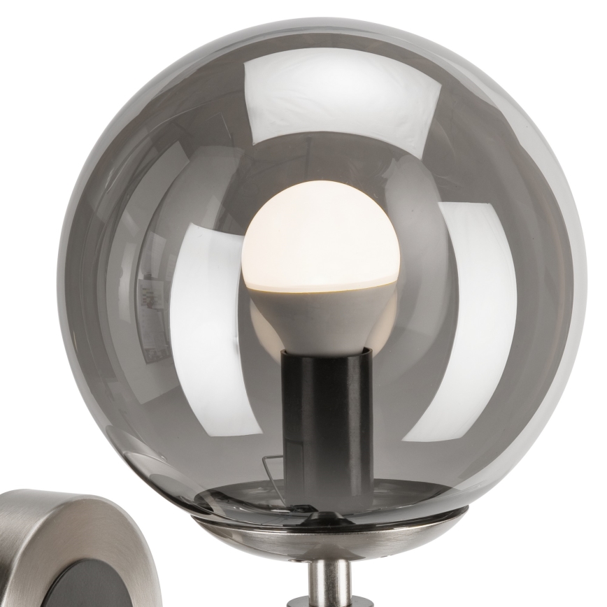 Aplique ROLLO 1xE14/5W/230V cromo mate/ahumado