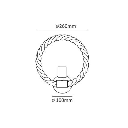 Aplique ROPE ARTHUR 1xE27/12W/230V