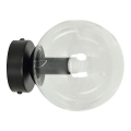 Aplique ROSSI 1xE14/10W/230V negro/transparente