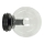 Aplique ROSSI 1xE14/10W/230V negro/transparente
