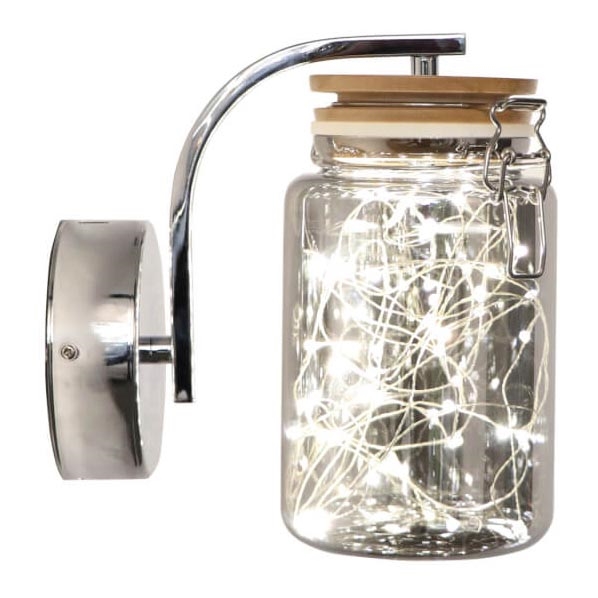 Aplique SHOCK LED/5W/230V cromo brillante/madera