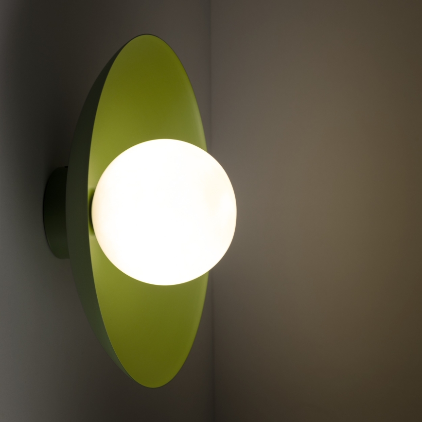 Aplique SLATE 1xG9/8W/230V diá. 28 cm verde