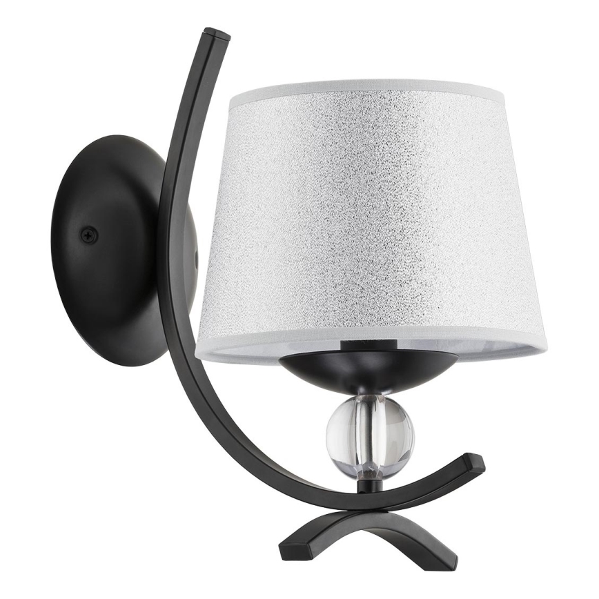 Aplique SMITH 1xE14/10W/230V negro/plata