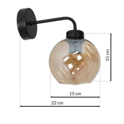 Aplique SOFIA 1xE27/60W/230V marrón