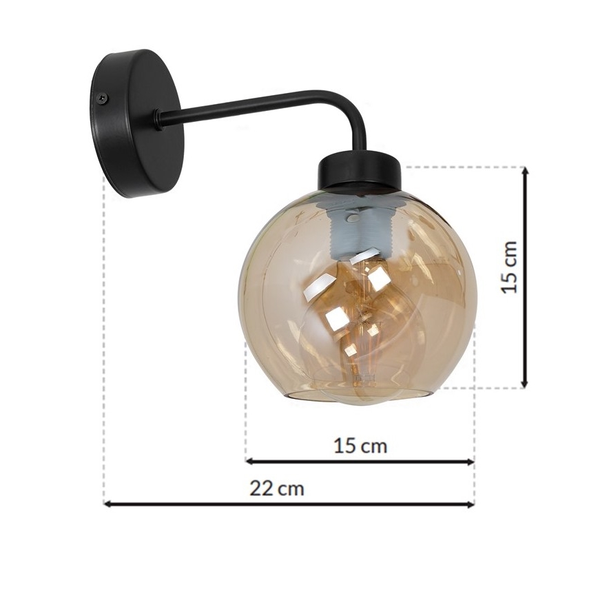 Aplique SOFIA 1xE27/60W/230V marrón