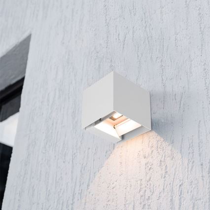 Aplique solar de pared LED con sensor, 9W/5V, 3000/4000/5000K, IP65, 2600 mAh, blanco