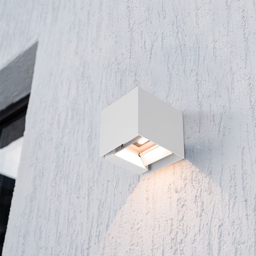 Aplique solar de pared LED con sensor, 9W/5V, 3000/4000/5000K, IP65, 2600 mAh, blanco