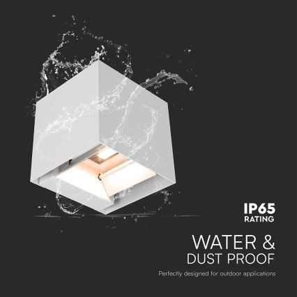 Aplique solar de pared LED con sensor, 9W/5V, 3000/4000/5000K, IP65, 2600 mAh, blanco