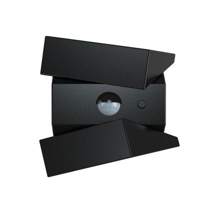 Aplique solar LED de pared con sensor LED/2,5W/3,7V 3000/4000/6000K IP65 1200 mAh negro