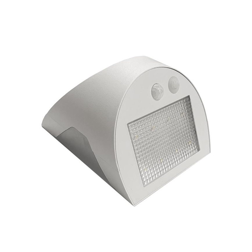 Aplique solar de pared con sensor LED/3W/3,7V 3000/4000K 1200 mAh IP54 blanco