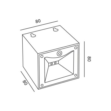 Aplique solar de pared LED QUERK LED/1,2V 3000/4000K IP54 800 mAh