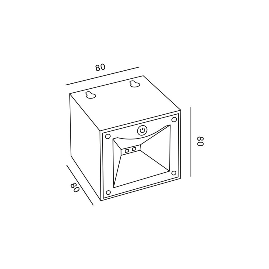 Aplique solar de pared LED QUERK LED/1,2V 3000/4000K IP54 800 mAh