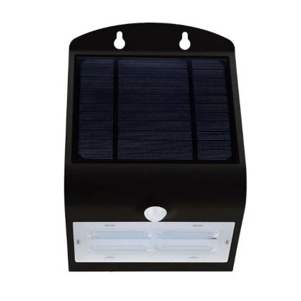 Aplique solar LED con sensor LED/3W/3,7V 3000/4000K IP65 negro