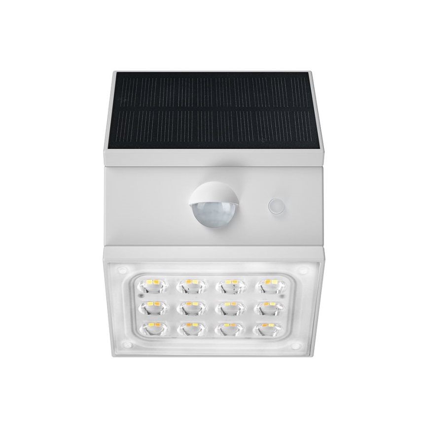 LED Aplique solar de pared con sensor LED/2,5W/3,7V 3000/4000/6000K IP65 1200 mAh blanco