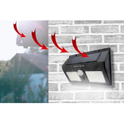 Aplique solar LED de pared con sensor LED/1,2W/3,7V 1200 mAh IP54