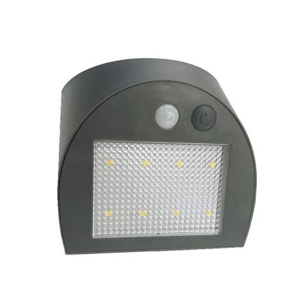 Aplique solar de pared LED con sensor LED/3W/3,7V 3000/4000K 1200 mAh IP54 antracita
