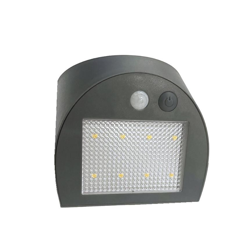 Aplique solar de pared LED con sensor LED/3W/3,7V 3000/4000K 1200 mAh IP54 antracita