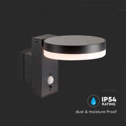 Aplique solar LED de pared para exterior con sensor LED/5,5W/3,7V 3000K IP54 2000 mAh