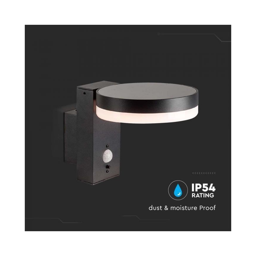 Aplique solar LED de pared para exterior con sensor LED/5,5W/3,7V 3000K IP54 2000 mAh