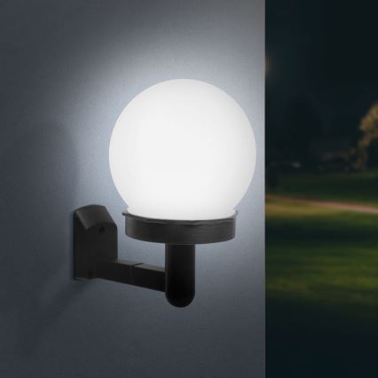 Aplique solar LED LED/1,2V 40mAh IP44 negro