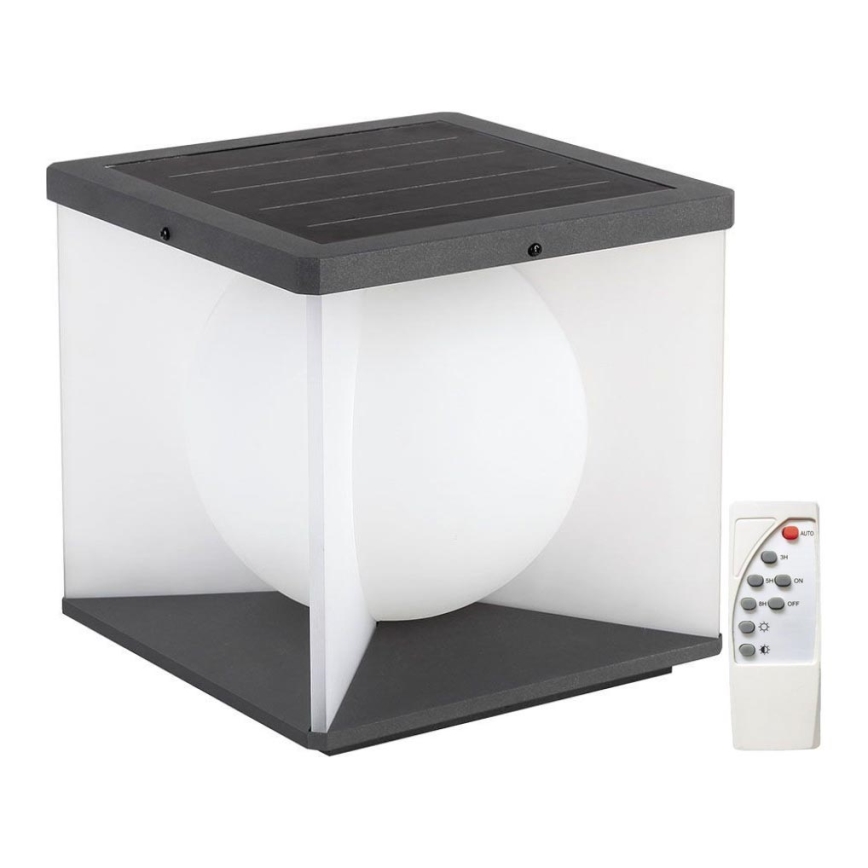 Aplique solar LED regulable LED/3W/3,7V IP65 3000K 2600 mAh + mando a distancia