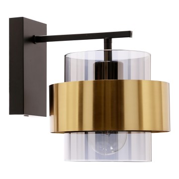 Aplique SPIEGA 1xE27/60W/230V dorado/negro