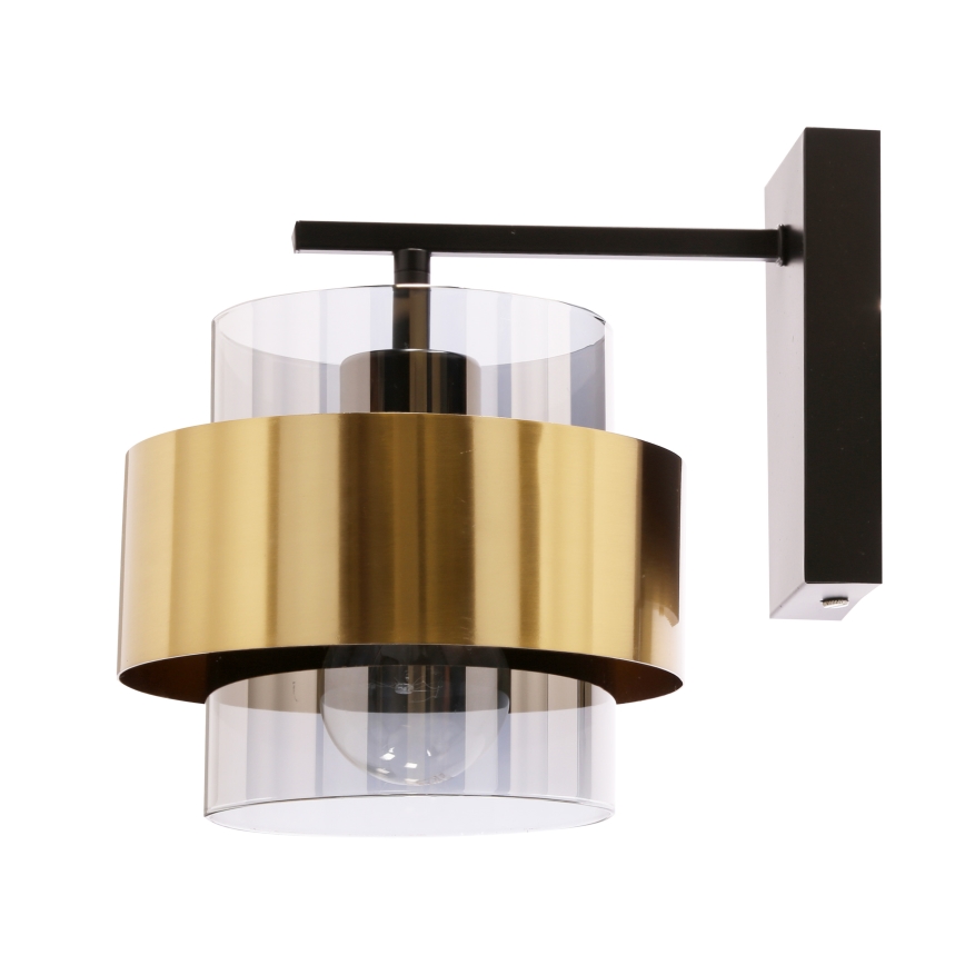 Aplique SPIEGA 1xE27/60W/230V dorado/negro