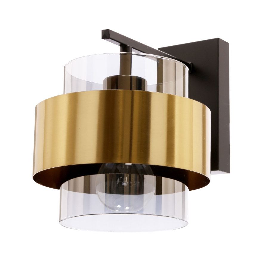 Aplique SPIEGA 1xE27/60W/230V dorado/negro