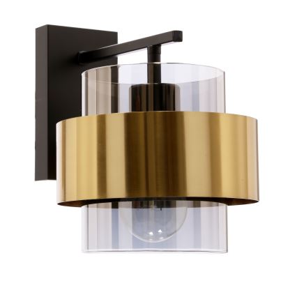 Aplique SPIEGA 1xE27/60W/230V dorado/negro
