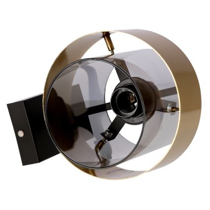 Aplique SPIEGA 1xE27/60W/230V dorado/negro