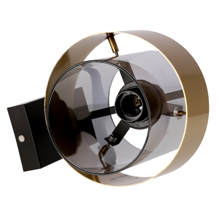 Aplique SPIEGA 1xE27/60W/230V dorado/negro