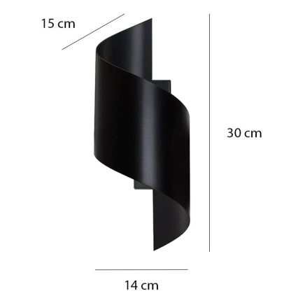 Aplique SPINER 1xG9/8W/230V negro