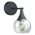 Aplique STAR 1xE27/60W/230V negro/transparente