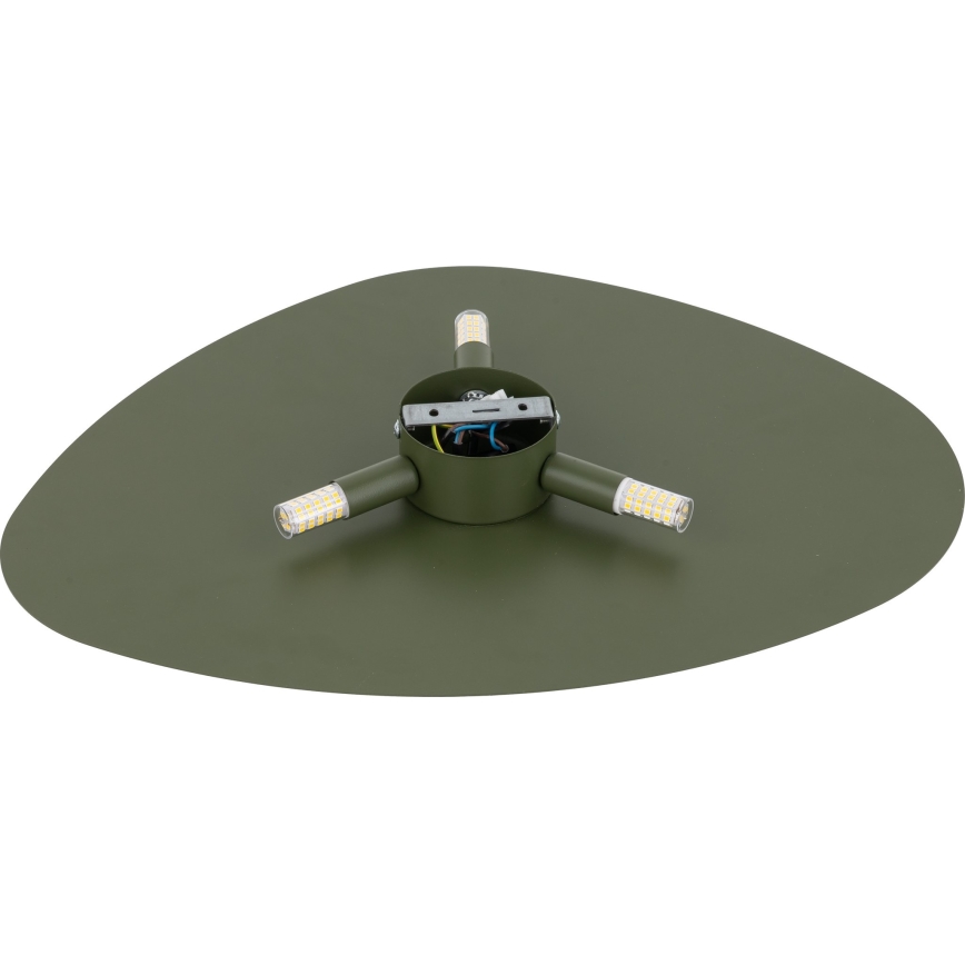 Aplique STONE 3xG9/8W/230V 37x49 cm verde