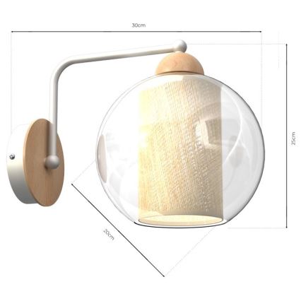 Aplique TELA 1xE27/60W/230V